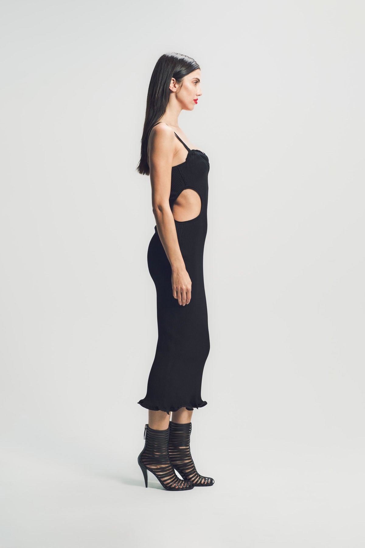 GIVENCHY | SLASHED DRESS IN RIB