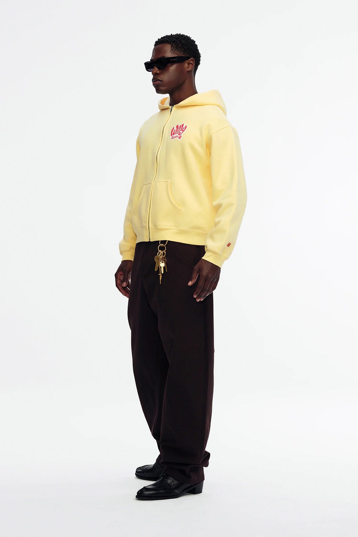 トップス WILLY CHAVARRIA  WILLY CHAVARRIA | WILLY ROPITA SHRUNKEN ZIP-THROUGH HOODIE