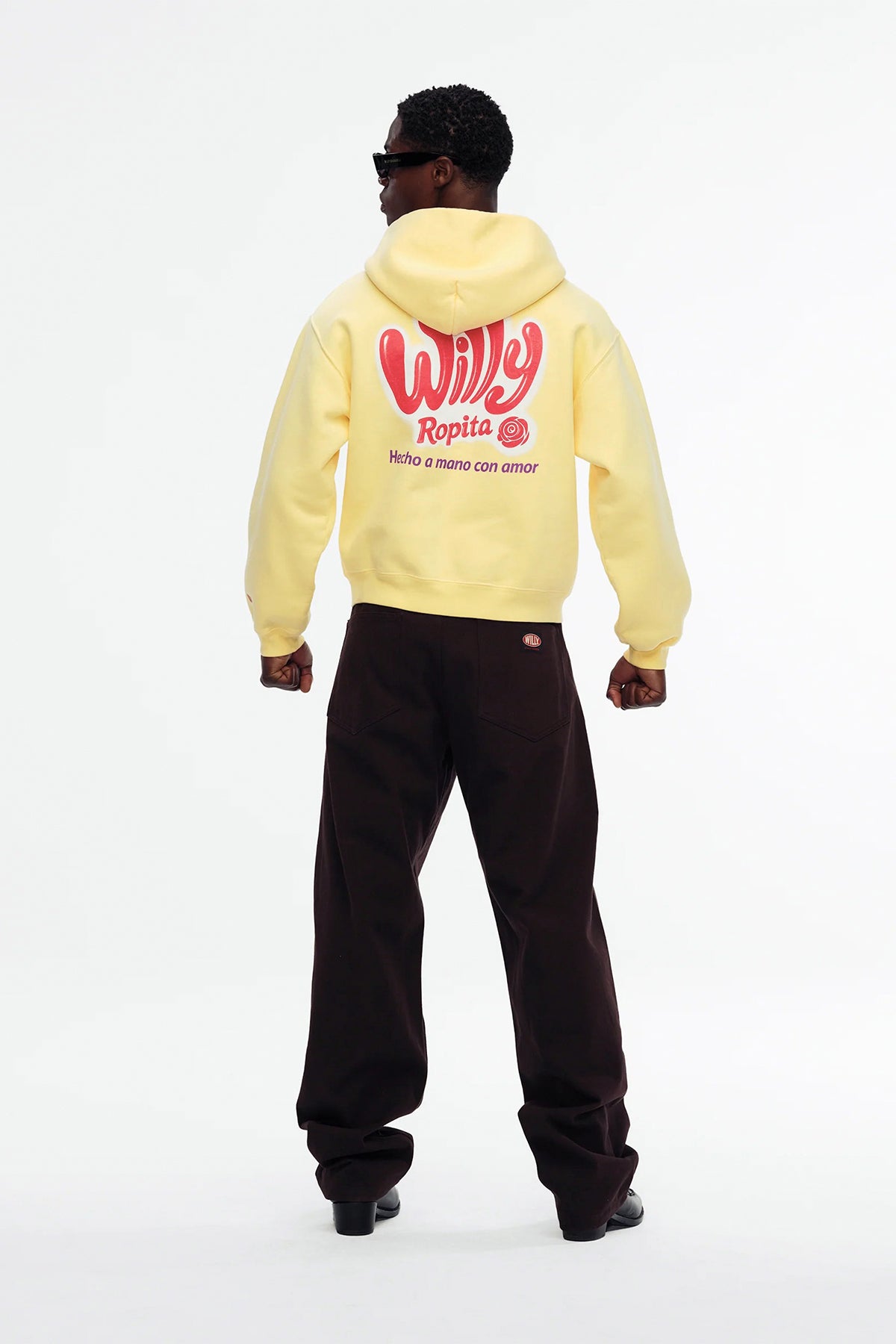 WILLY CHAVARRIA | WILLY ROPITA SHRUNKEN ZIP-THROUGH HOODIE