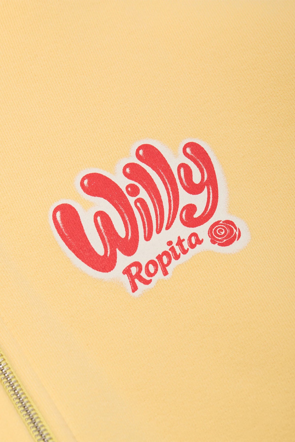 WILLY CHAVARRIA | WILLY ROPITA SHRUNKEN ZIP-THROUGH HOODIE