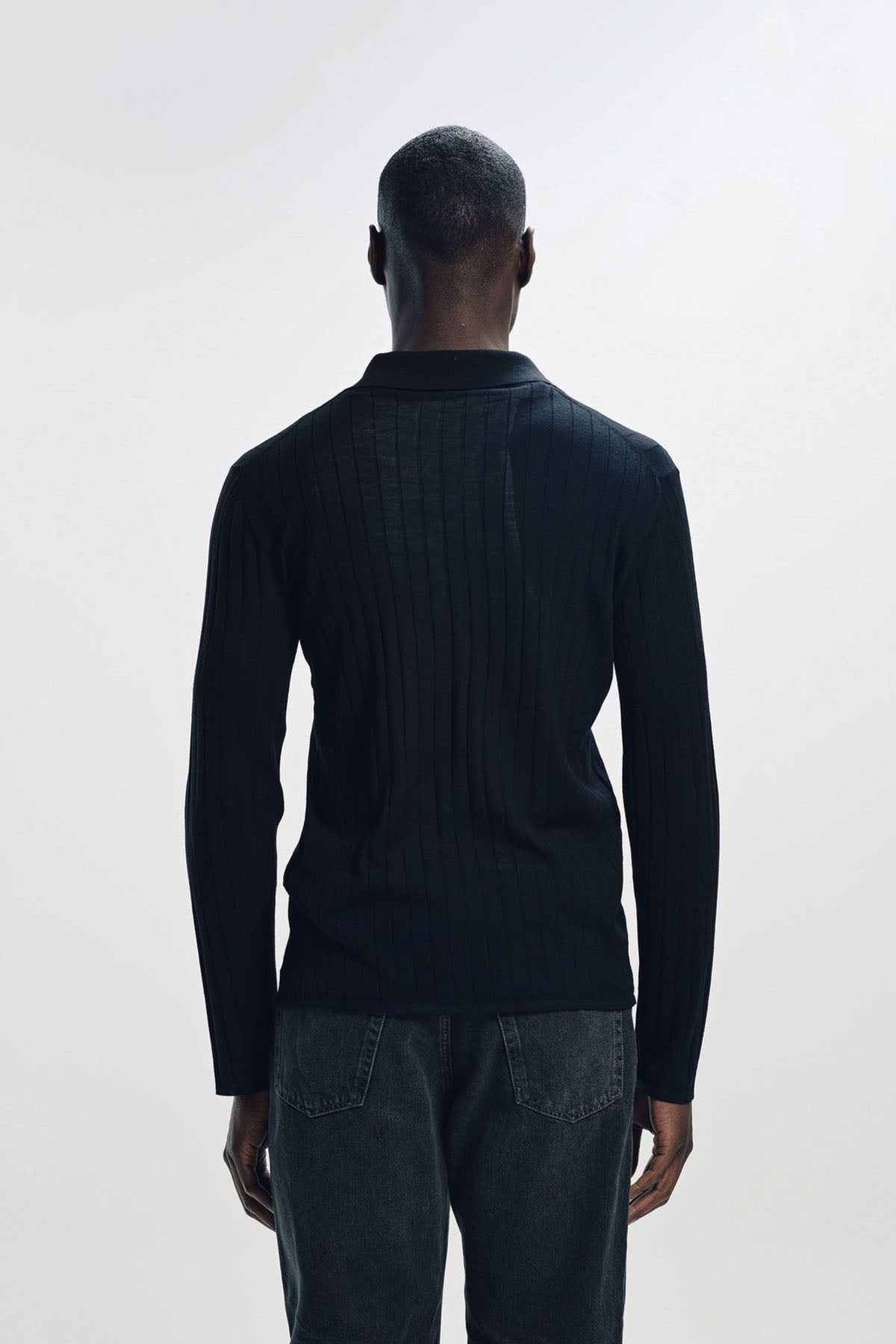 SAINT LAURENT | LONG SLEEVE POLO IN WOOL