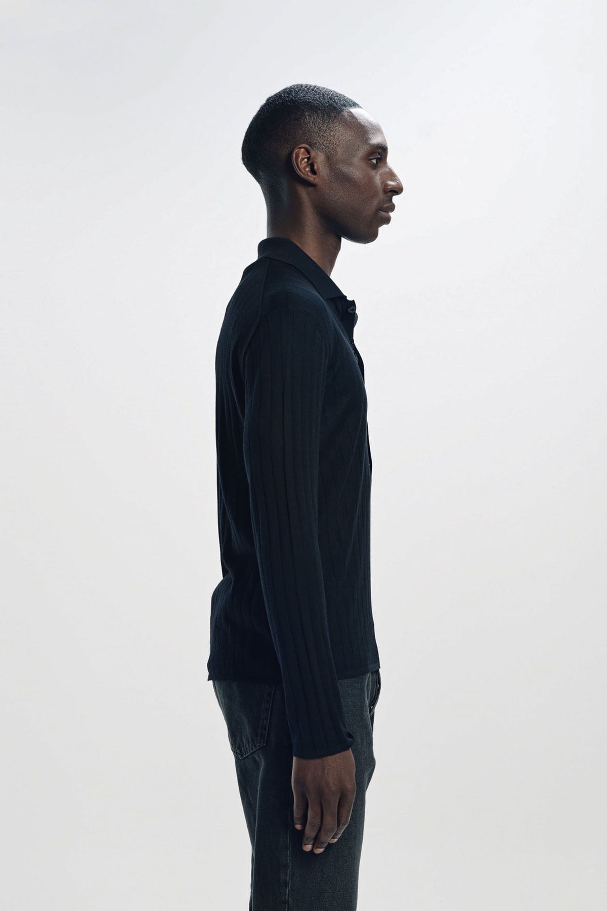 SAINT LAURENT | LONG SLEEVE POLO IN WOOL