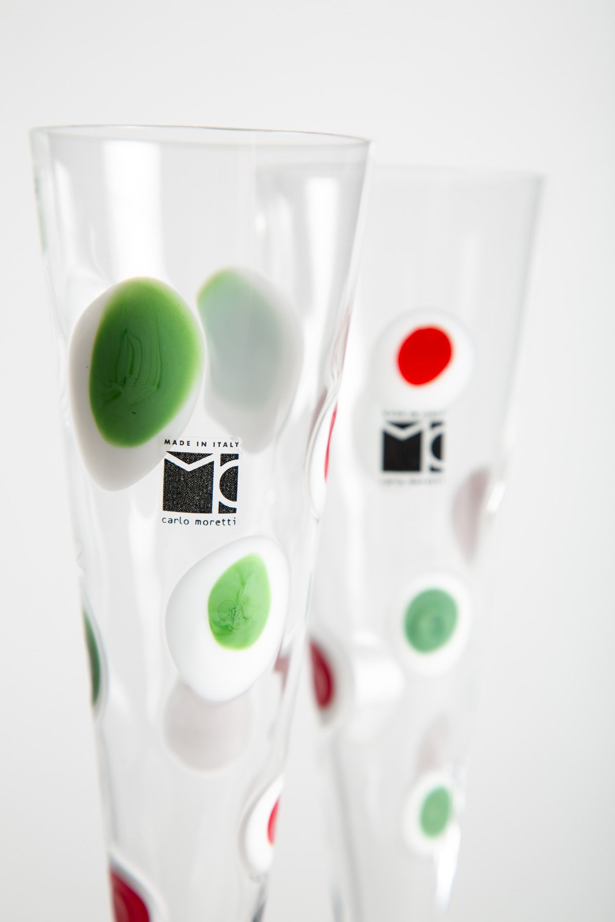 MAXFIELD PRIVATE COLLECTION | 2014 CARLO MORETTI GLASS FLUTES, SET OF TWO