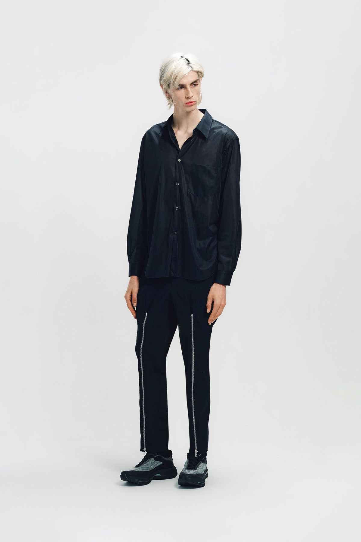 COMME DES GARCONS HOMME PLUS | BROAD PRINTED LONG SLEEVE SHIRT