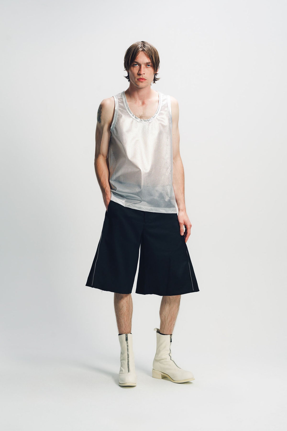 COMME DES GARCONS HOMME PLUS | BROAD PRINTED LONG SLEEVE SHIRT