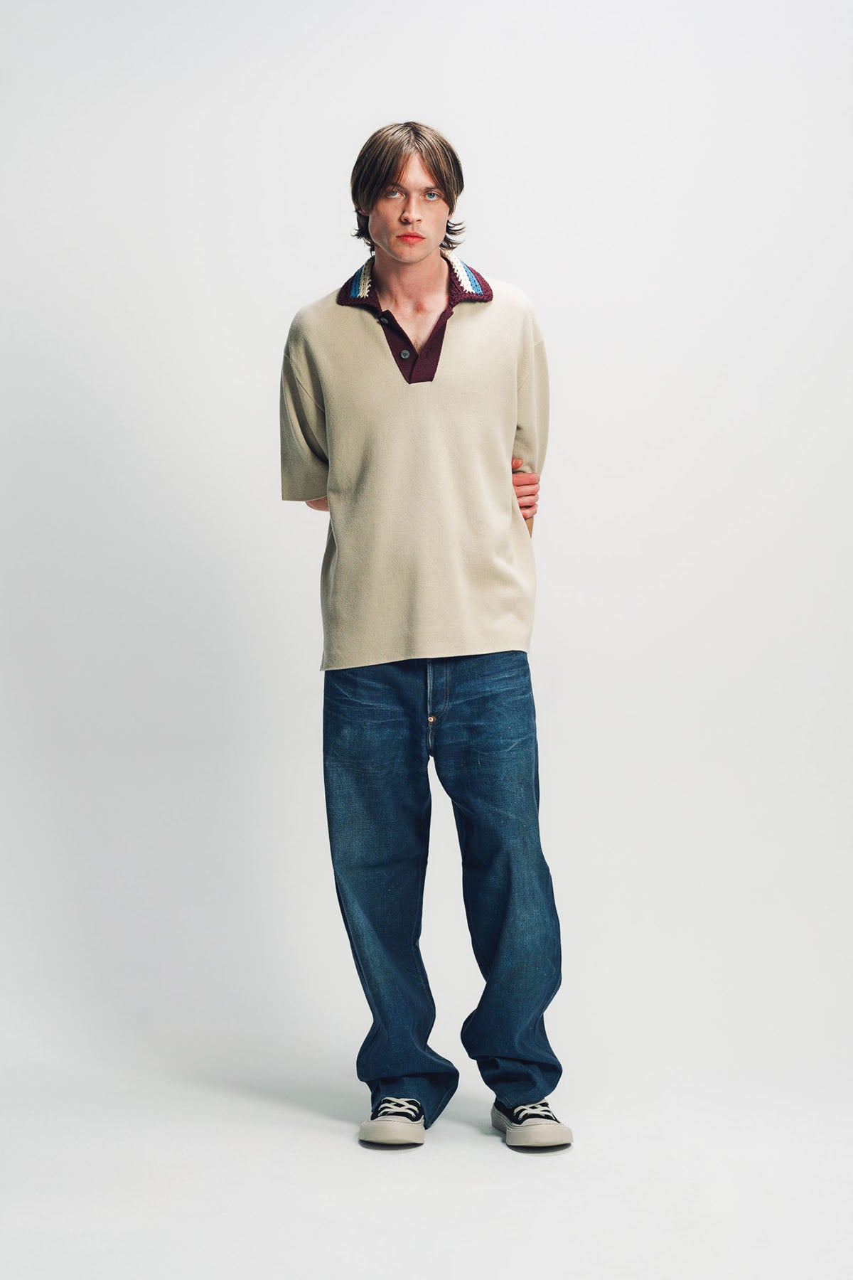 JUNYA WATANABE 半袖ボーダーポロシャツ aimoha（アイモハ） ポロシャツ 半袖ボーダー サマーニットポロシャツ