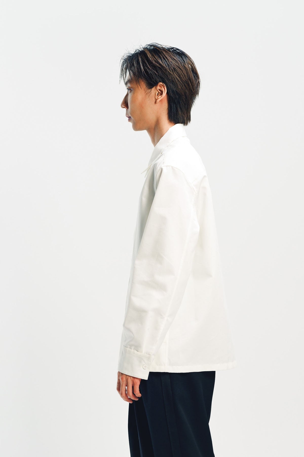 JIL SANDER | COTTON POPLIN ZIP-UP SHIRT