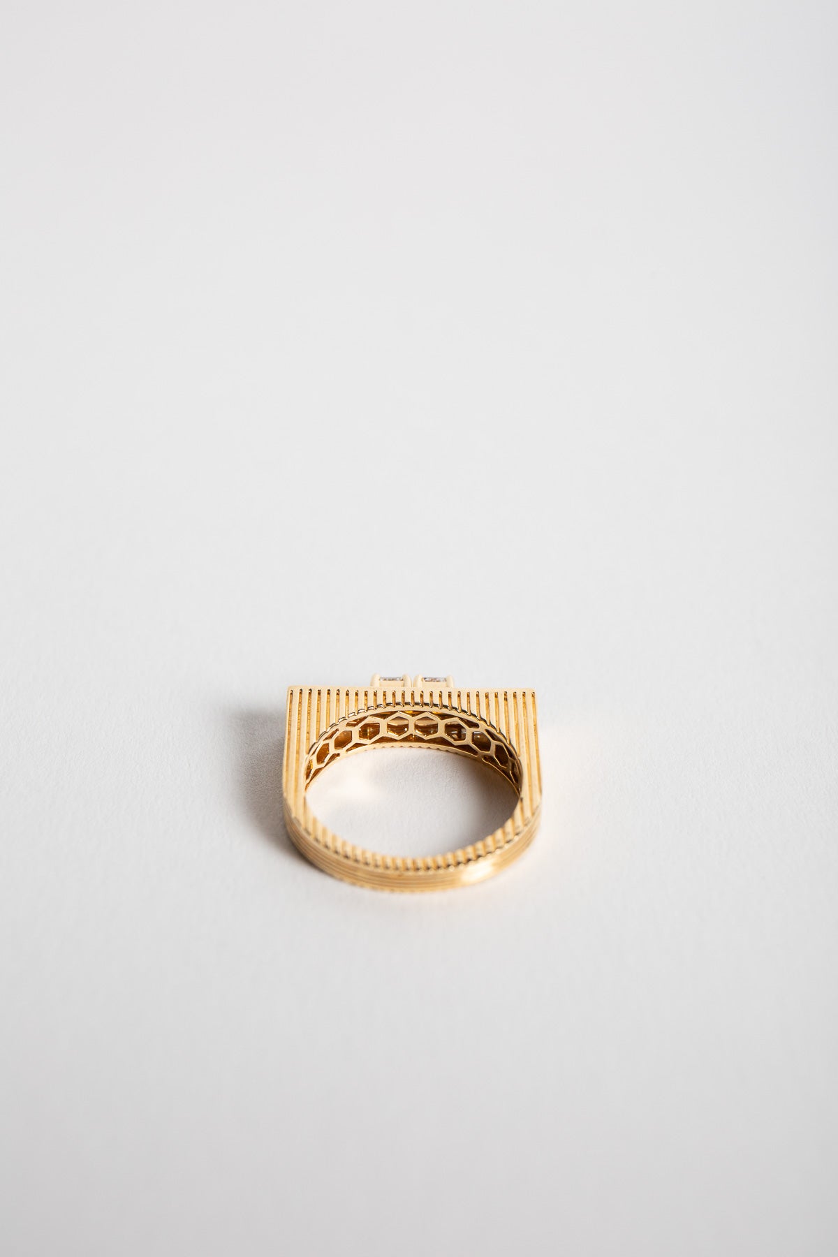 LORAIDA | BLADE DOUBLE EMERALD & BAGUETTE RING