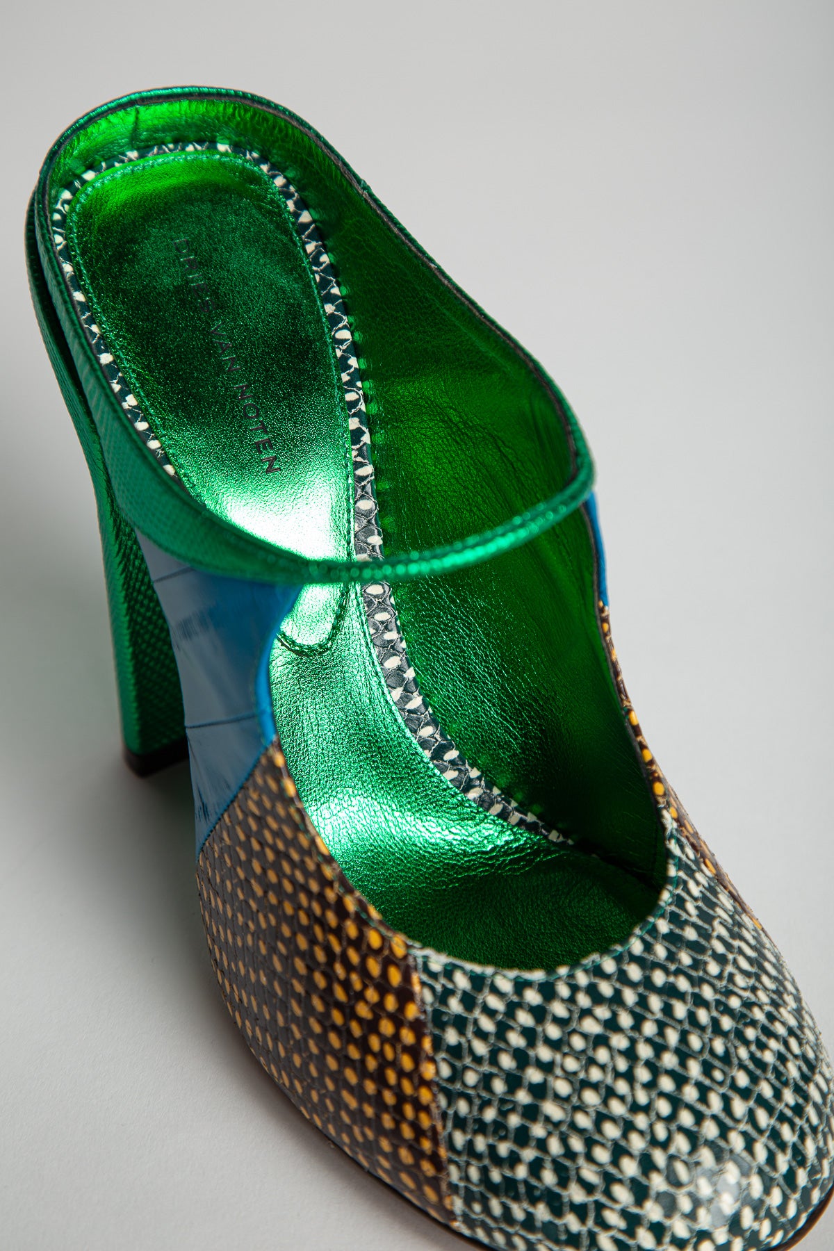 DRIES VAN NOTEN | SNAKE PRINT HEELS