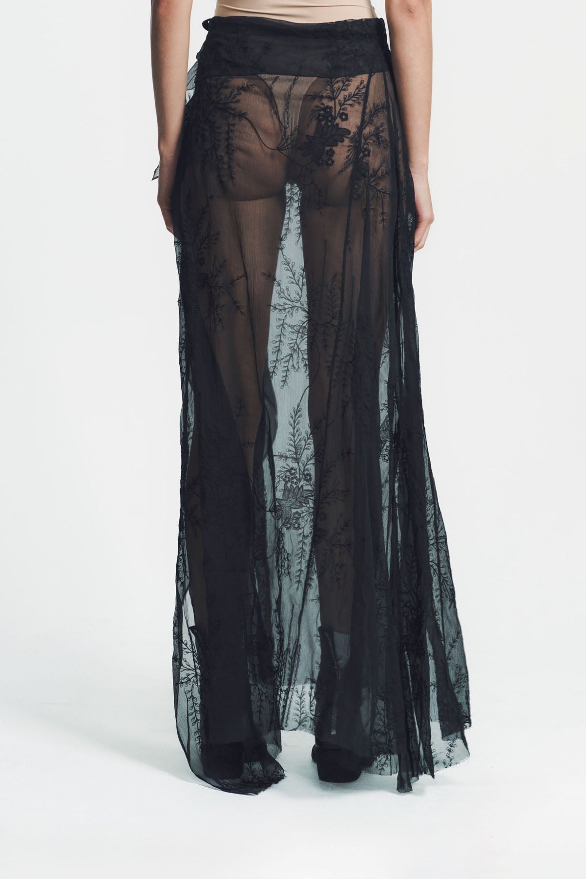 ANN DEMEULEMEESTER | LONA X-LONG ASYMMETRIC APRON