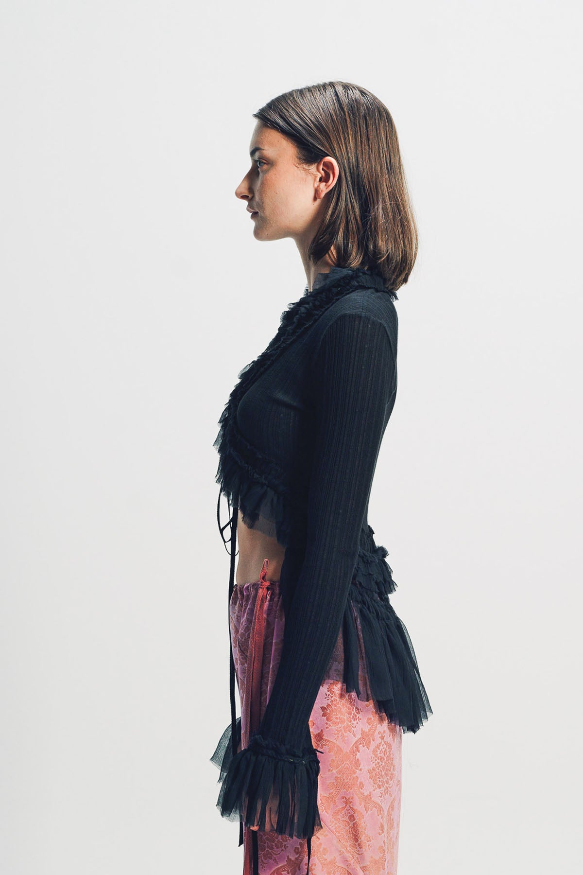 ANN DEMEULEMEESTER | JEDI LONG SLEEVE OPEN FRONT TOP