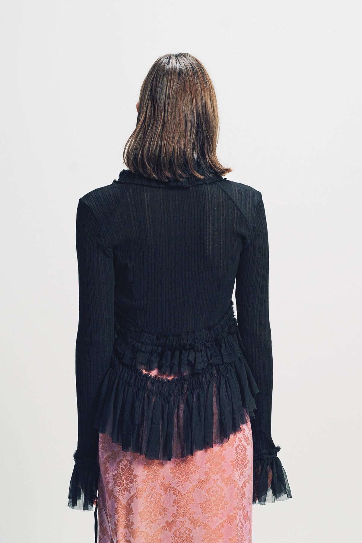 ANN DEMEULEMEESTER | JEDI LONG SLEEVE OPEN FRONT TOP