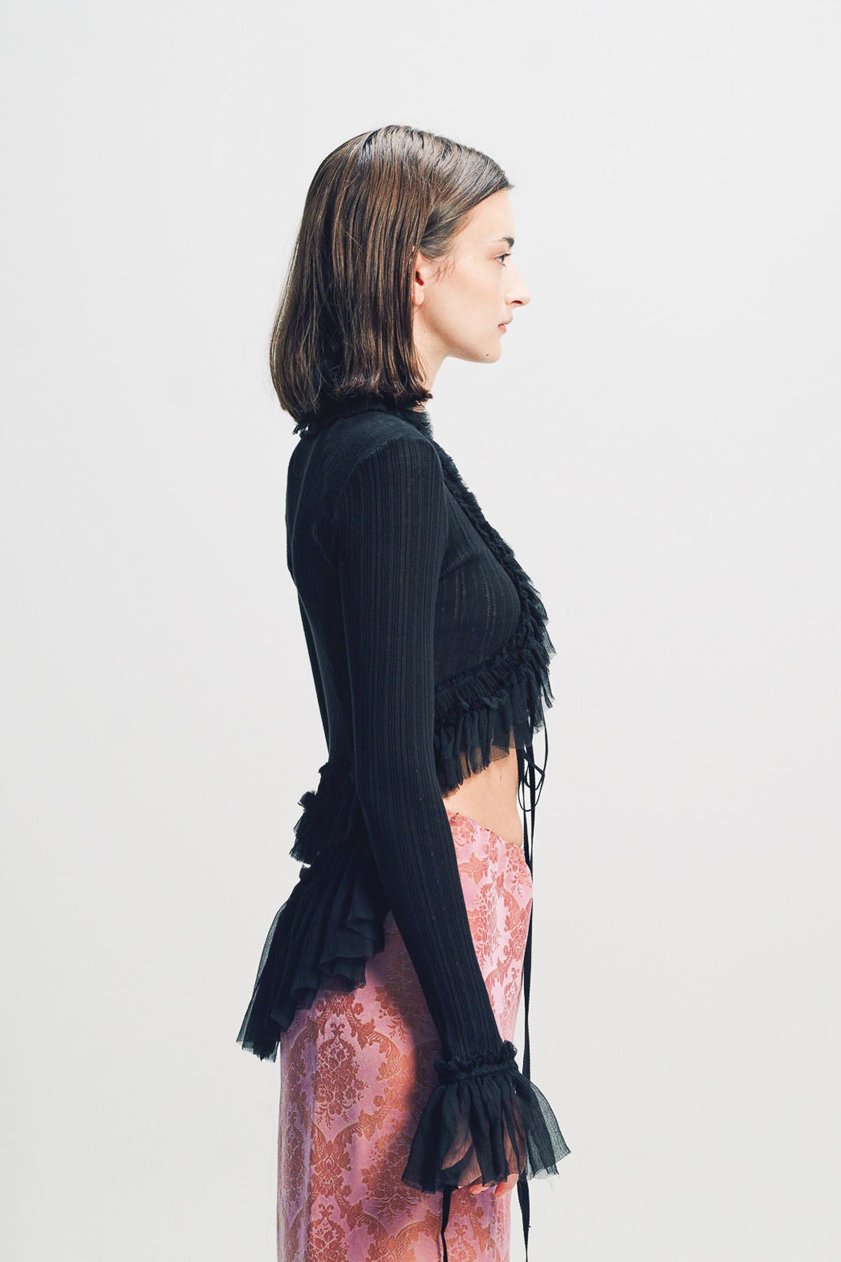 ANN DEMEULEMEESTER | JEDI LONG SLEEVE OPEN FRONT TOP