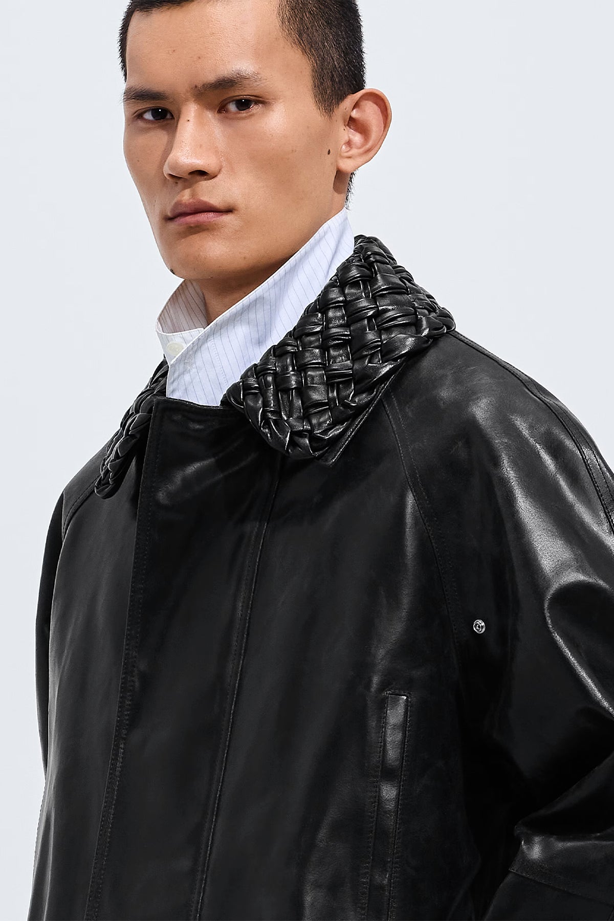 BOTTEGA VENETA | CRACKED LEATHER JACKET