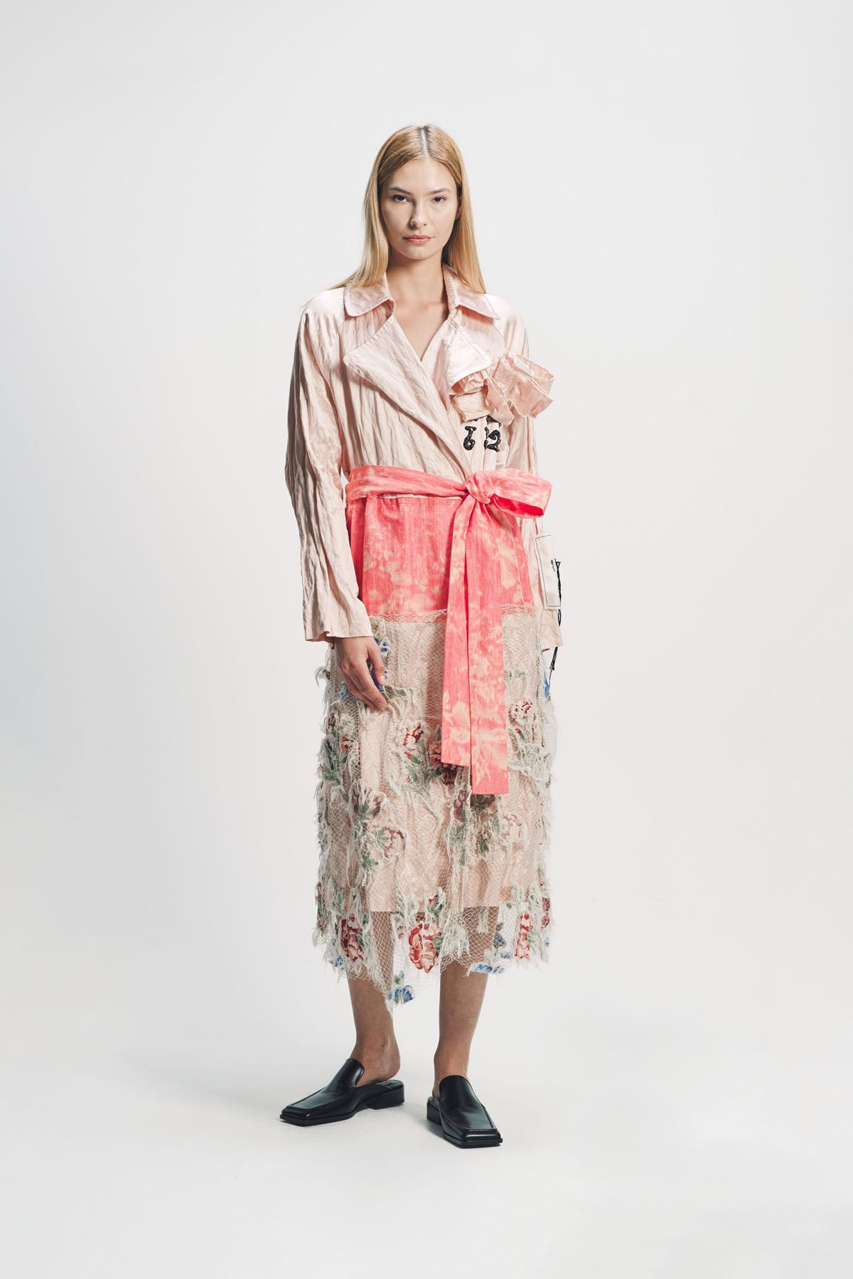Erdem | Embellished Textured Satin Trench Coat