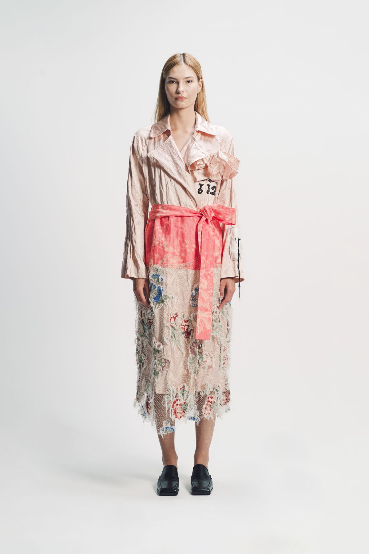 Erdem | Embellished Textured Satin Trench Coat