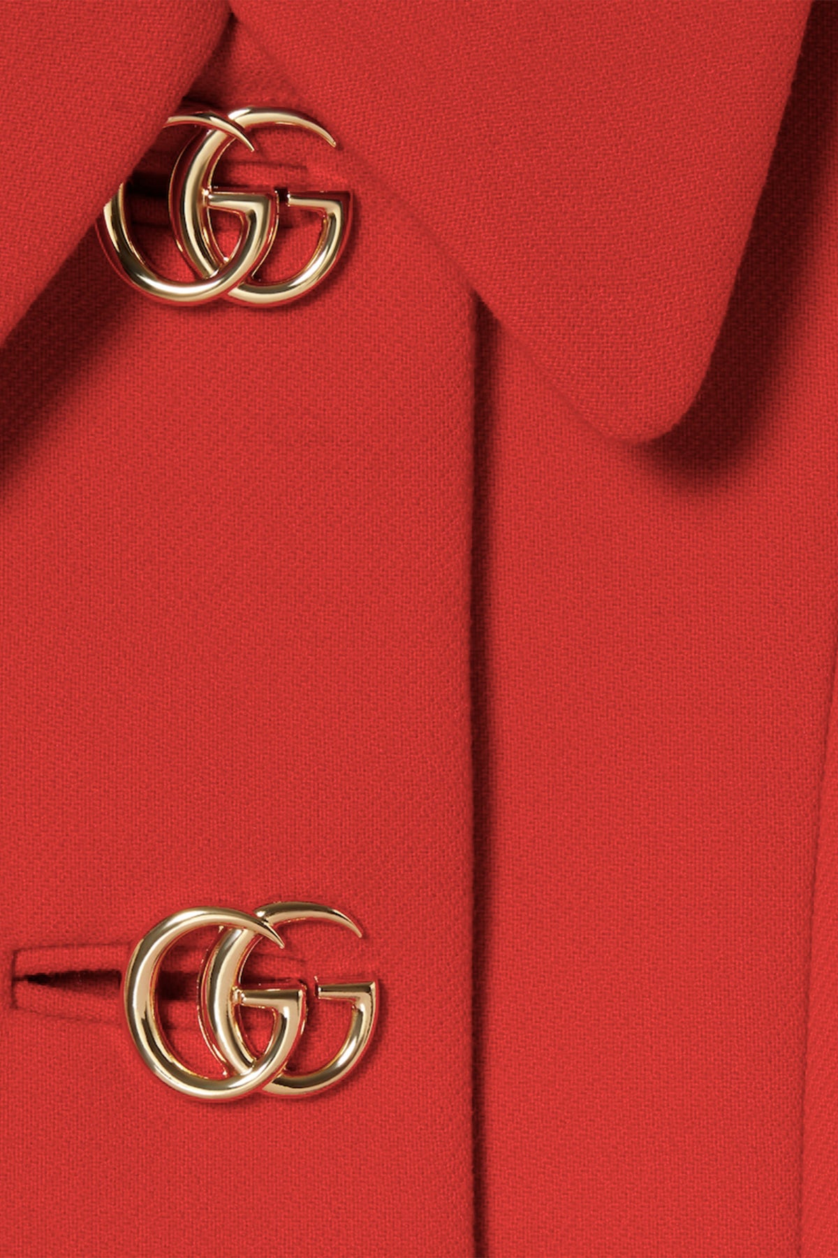 GUCCI | WOOL NATTÉ COAT WITH DOUBLE G BUTTON