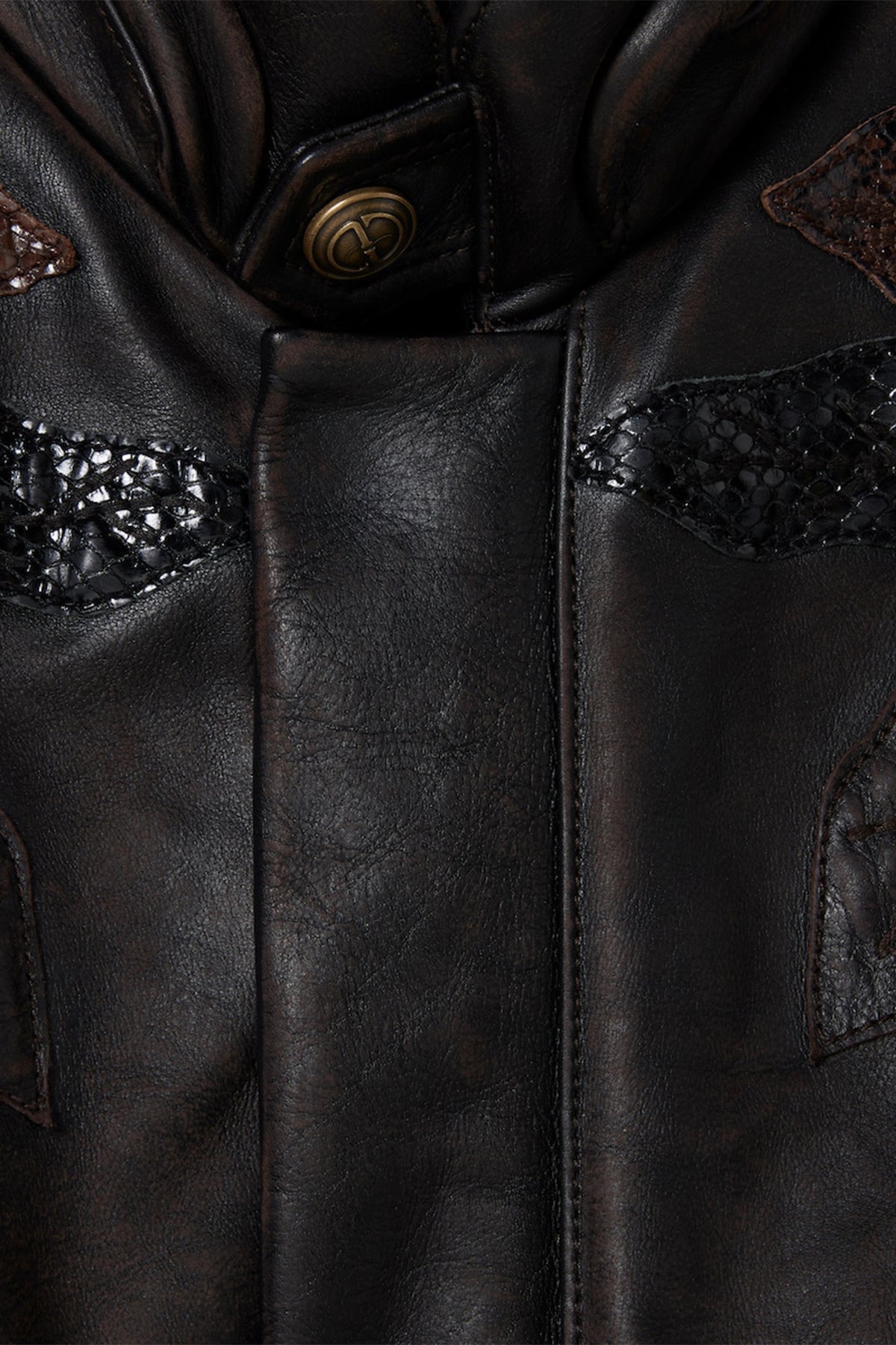 Gucci | Leather With Aged Effect Bomber Jacket