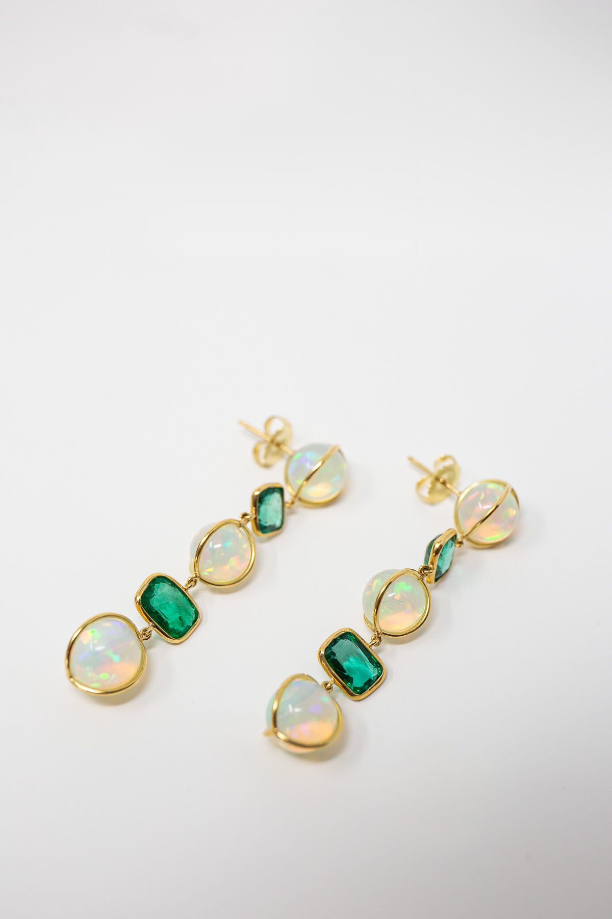 MAUD JEWELRY | OPAL & EMERALD EARRINGS