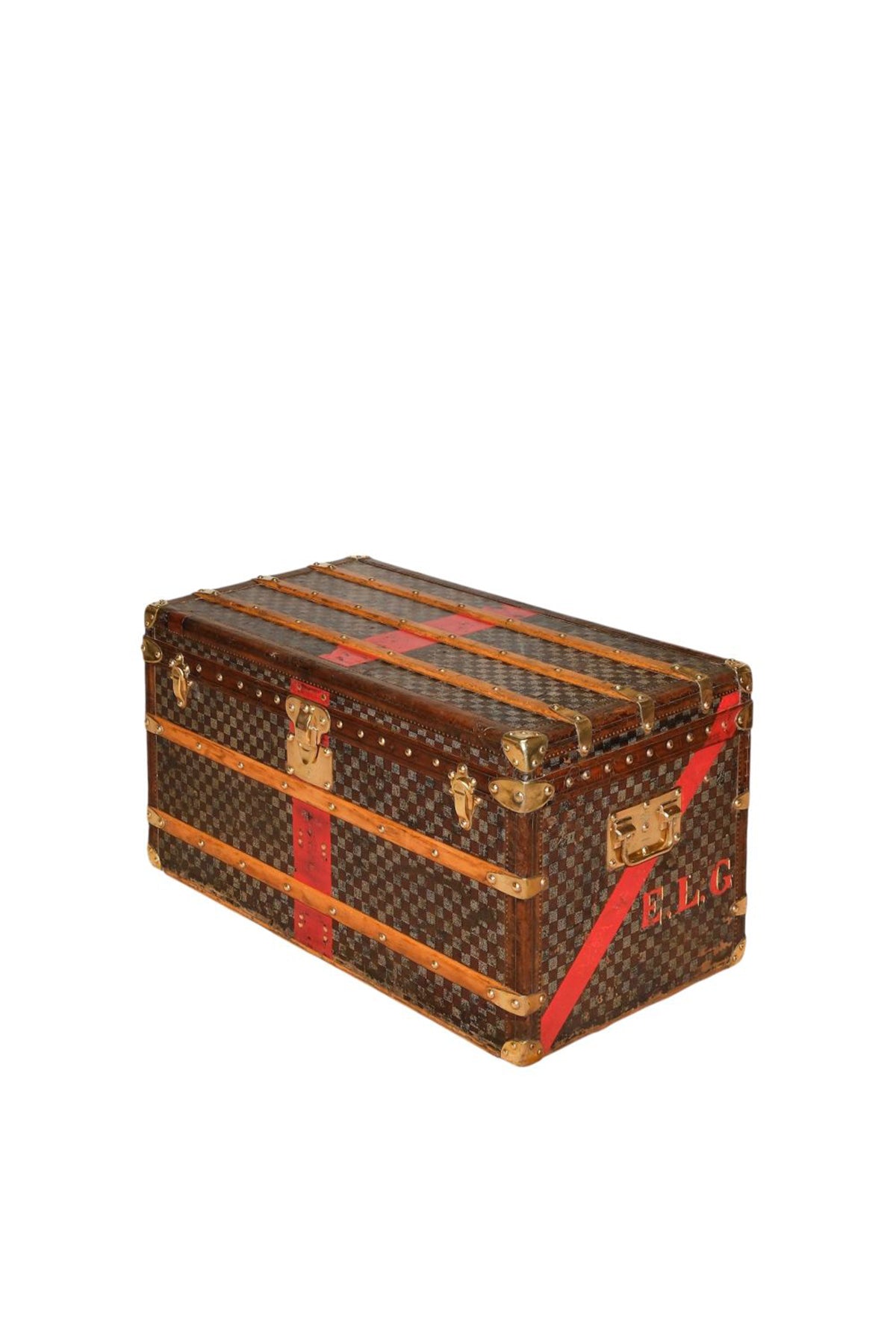 Louis Vuitton ケース ブラウン/レッド BAGGAGE COLLECTION | LOUIS VUITTON COURIER TRUNK, 1892