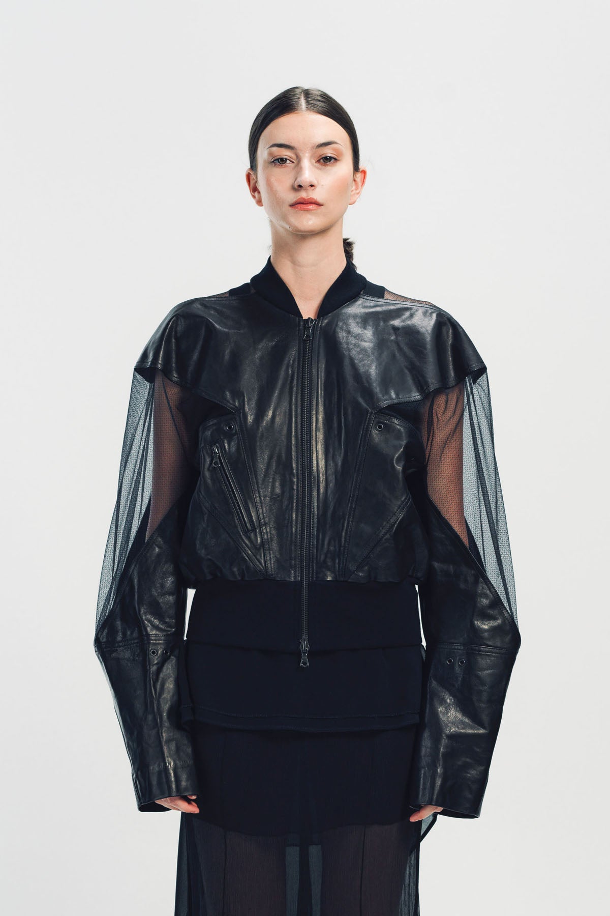 YEHUAFAN | TRANSPARENT BOMBER JACKET