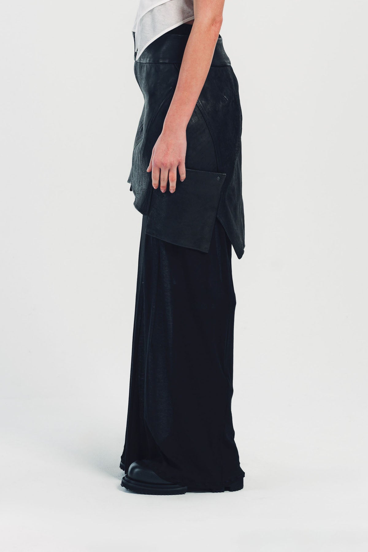 YEHUAFAN | HORSEHIDE MAXI SKIRT