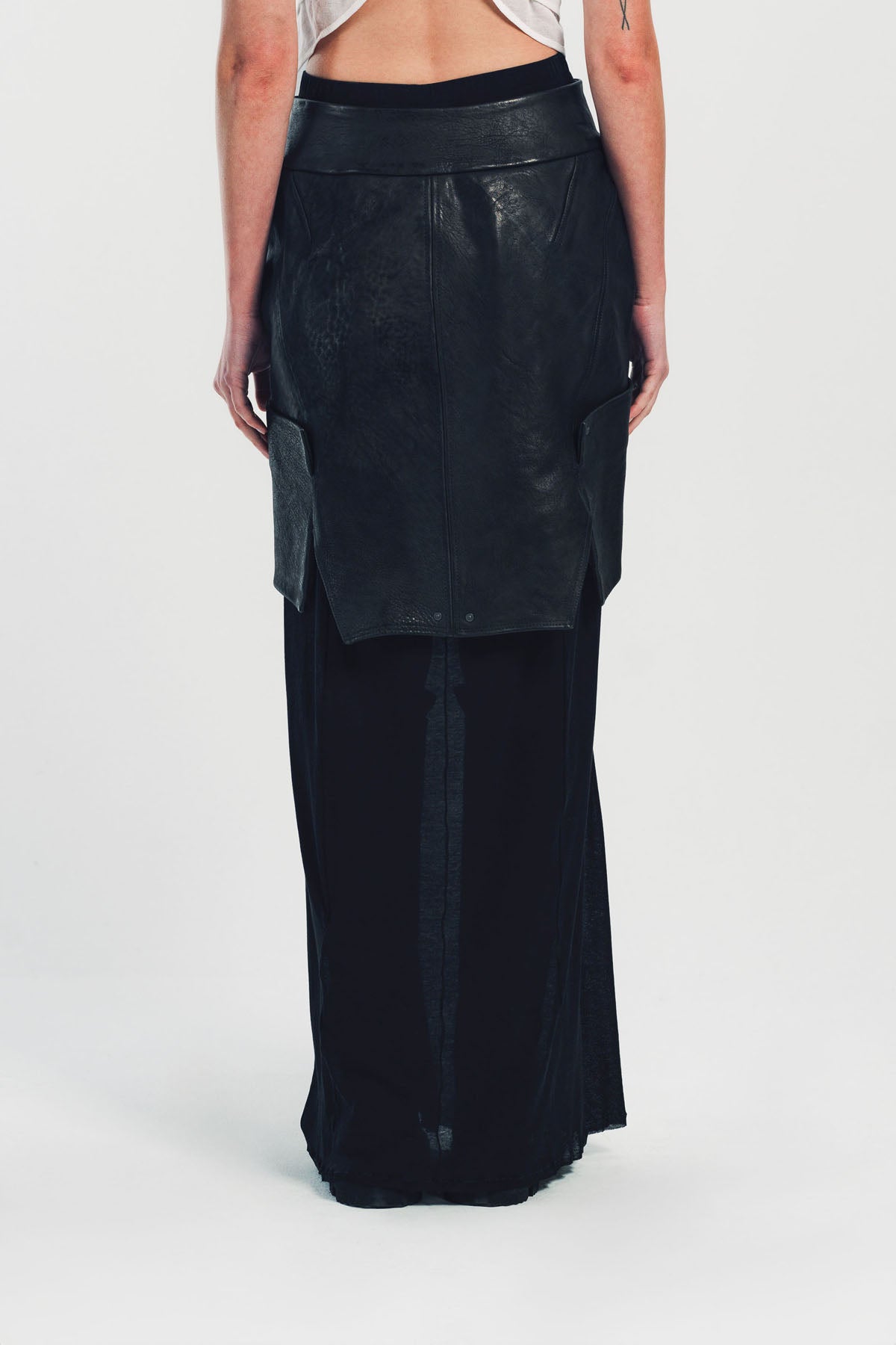 YEHUAFAN | HORSEHIDE MAXI SKIRT