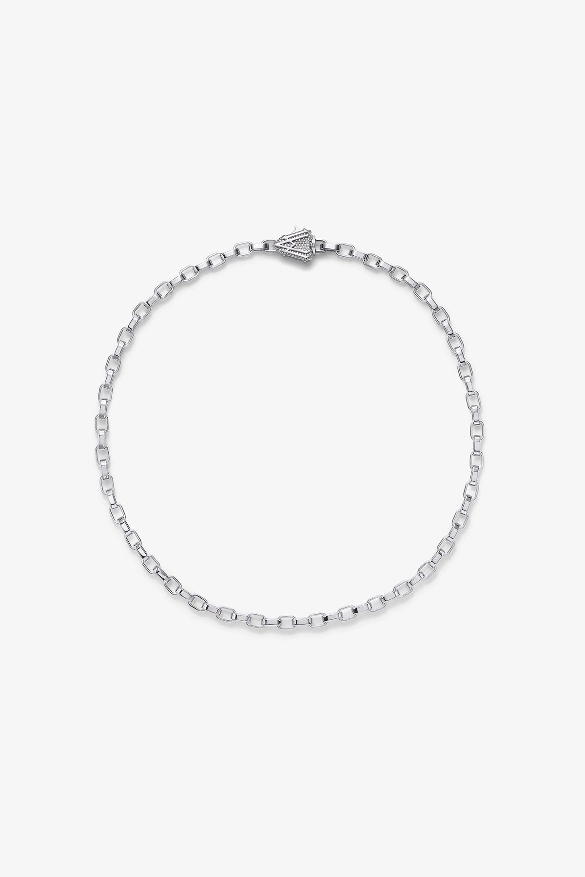 ALEX MOSS | WHITE GOLD HERMES NECKLACE