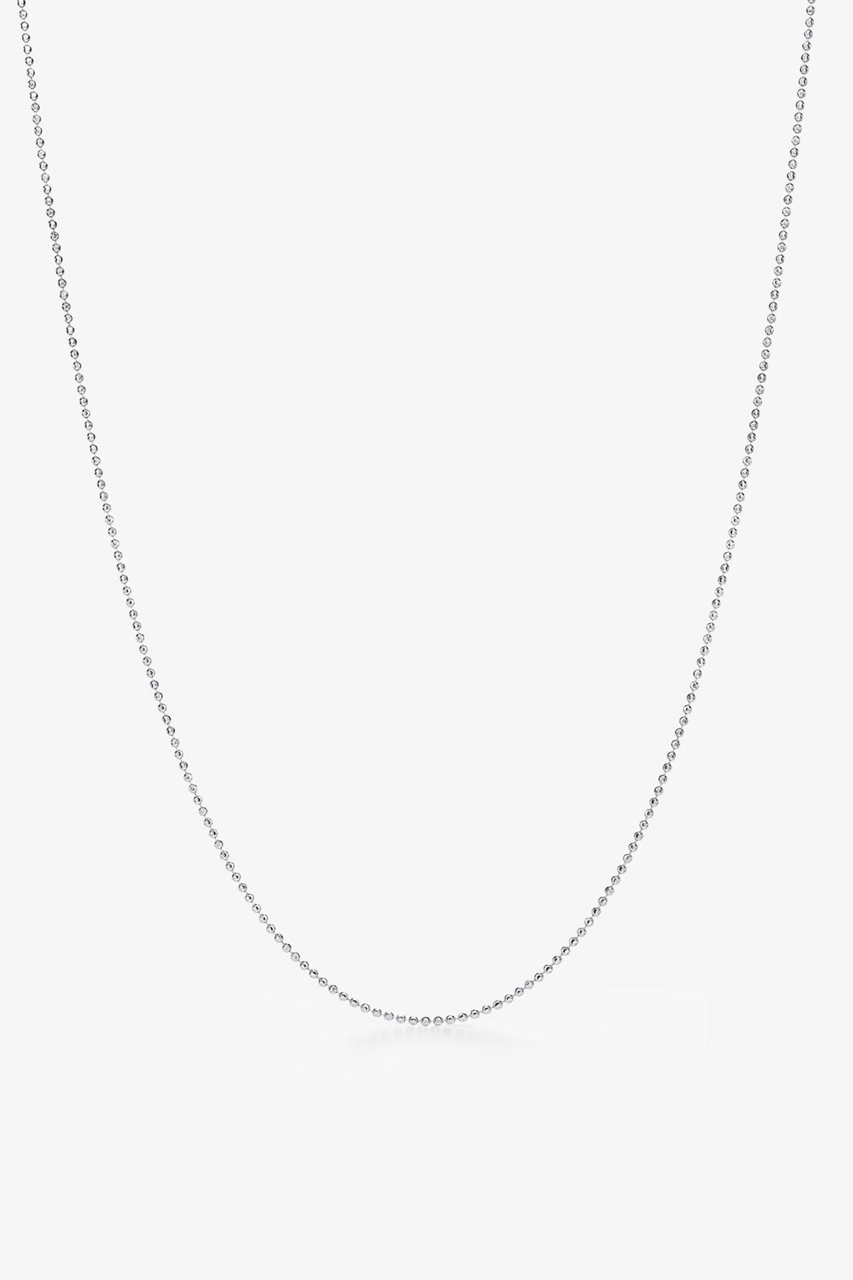 ALEX MOSS | WHITE GOLD BALL-BEAD NECKLACE 18"