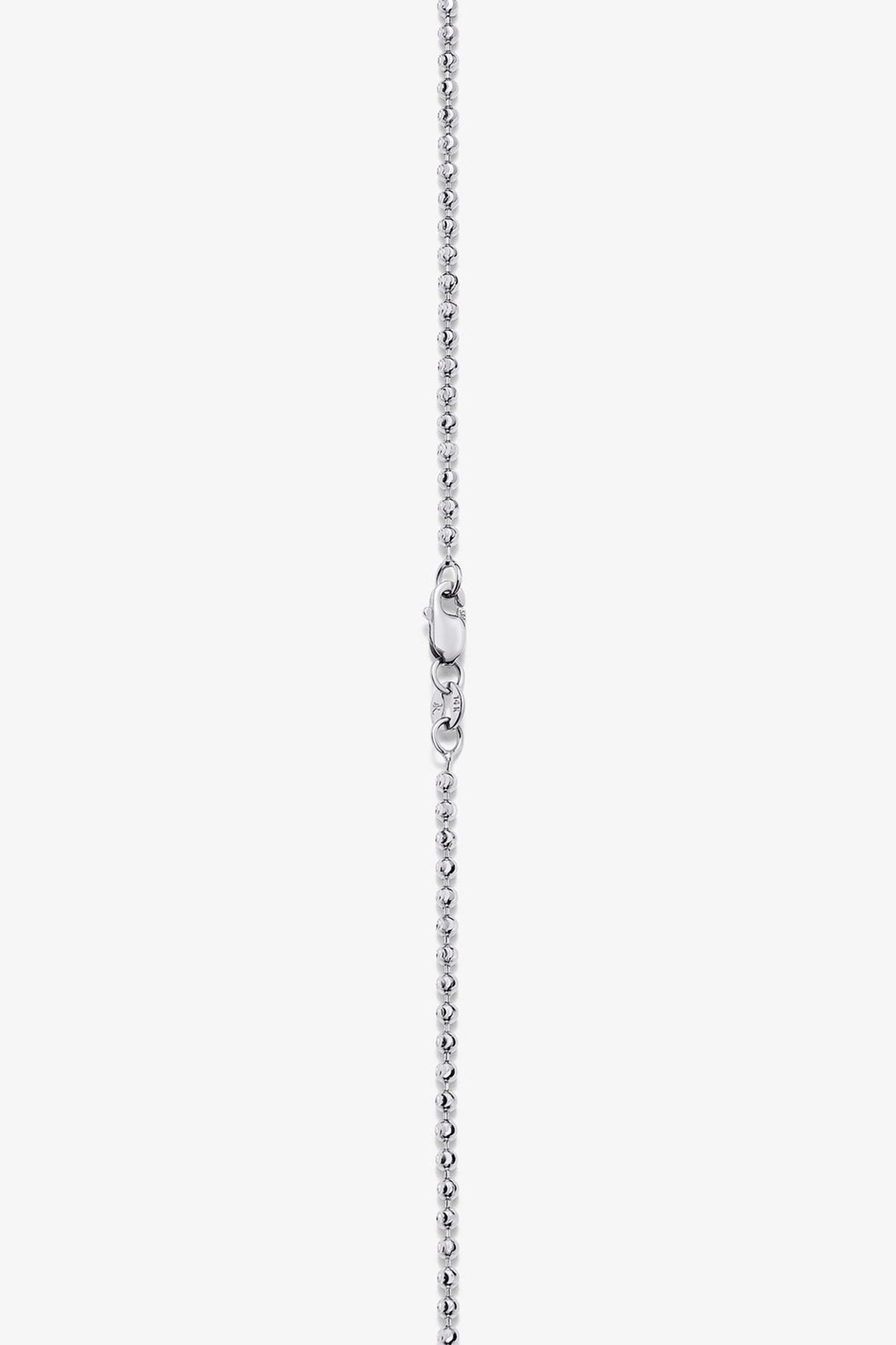 ALEX MOSS | WHITE GOLD BALL-BEAD NECKLACE 18"