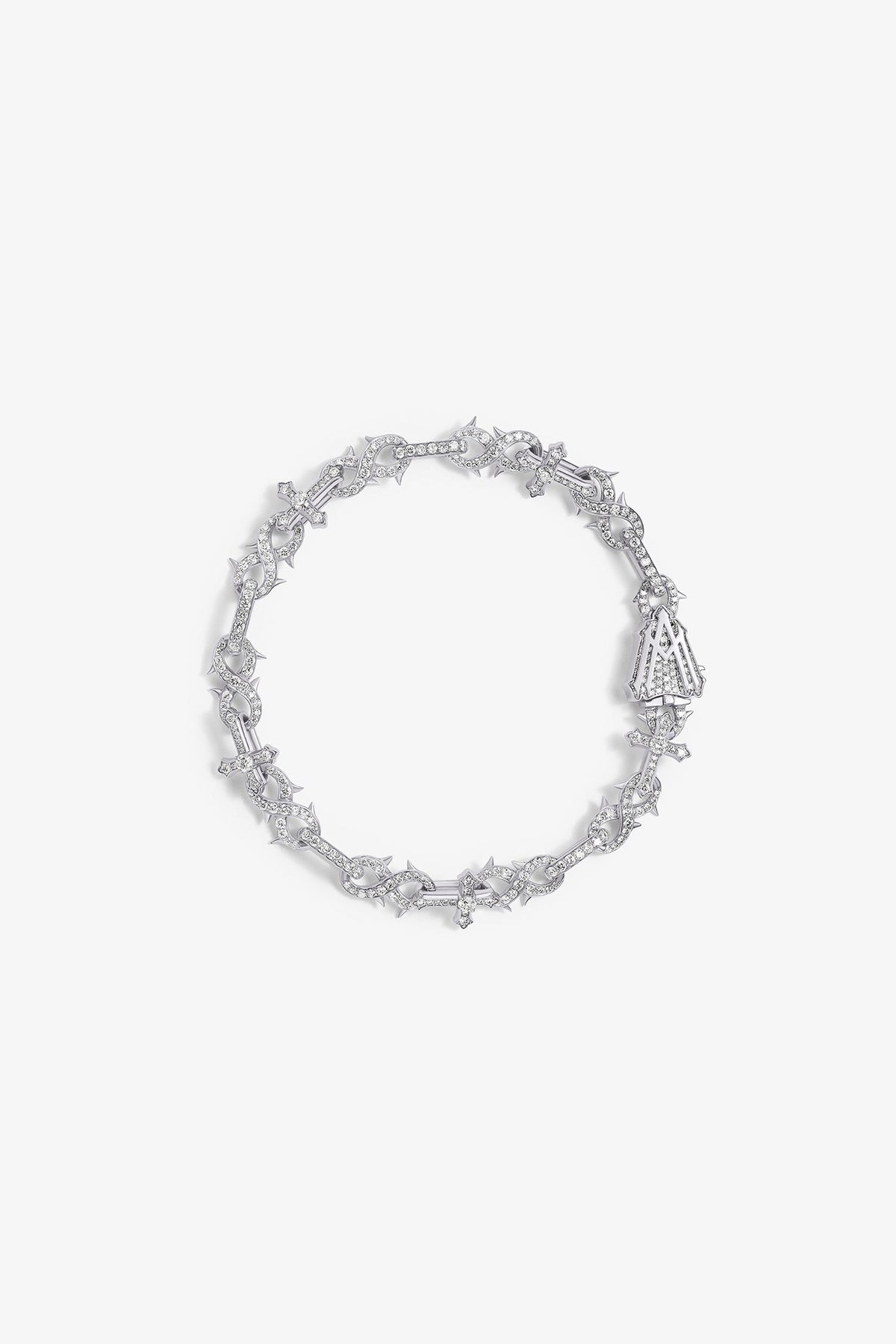 ALEX MOSS | WHITE GOLD ST. MARK MINI BRACELET 7.5"