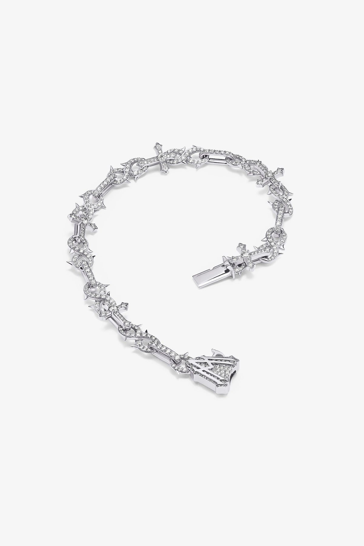 ALEX MOSS | WHITE GOLD ST. MARK MINI BRACELET 7.5"