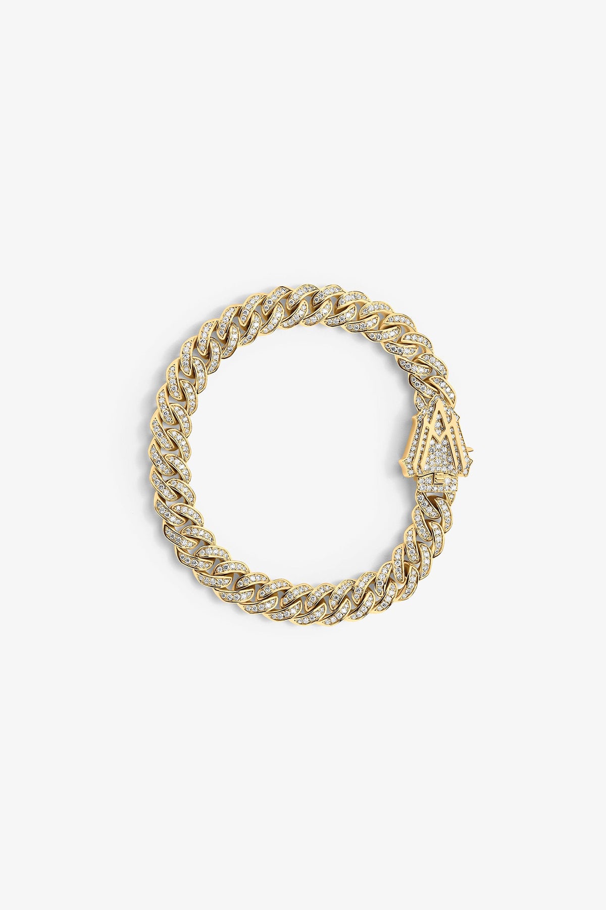 ALEX MOSS | YELLOW GOLD CUBAN MINI BRACELET 7.5"