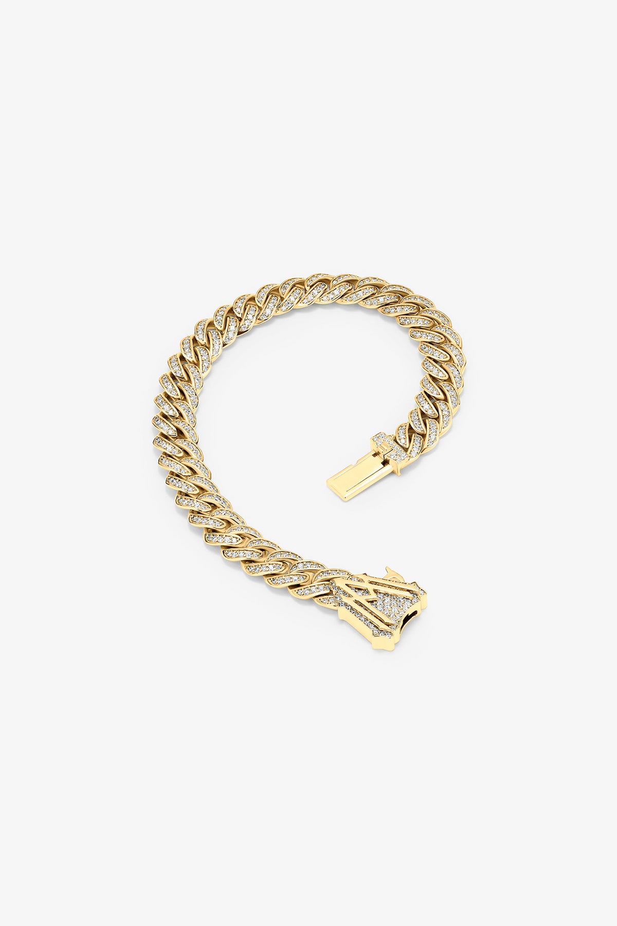 ALEX MOSS | YELLOW GOLD CUBAN MINI BRACELET 7.5"