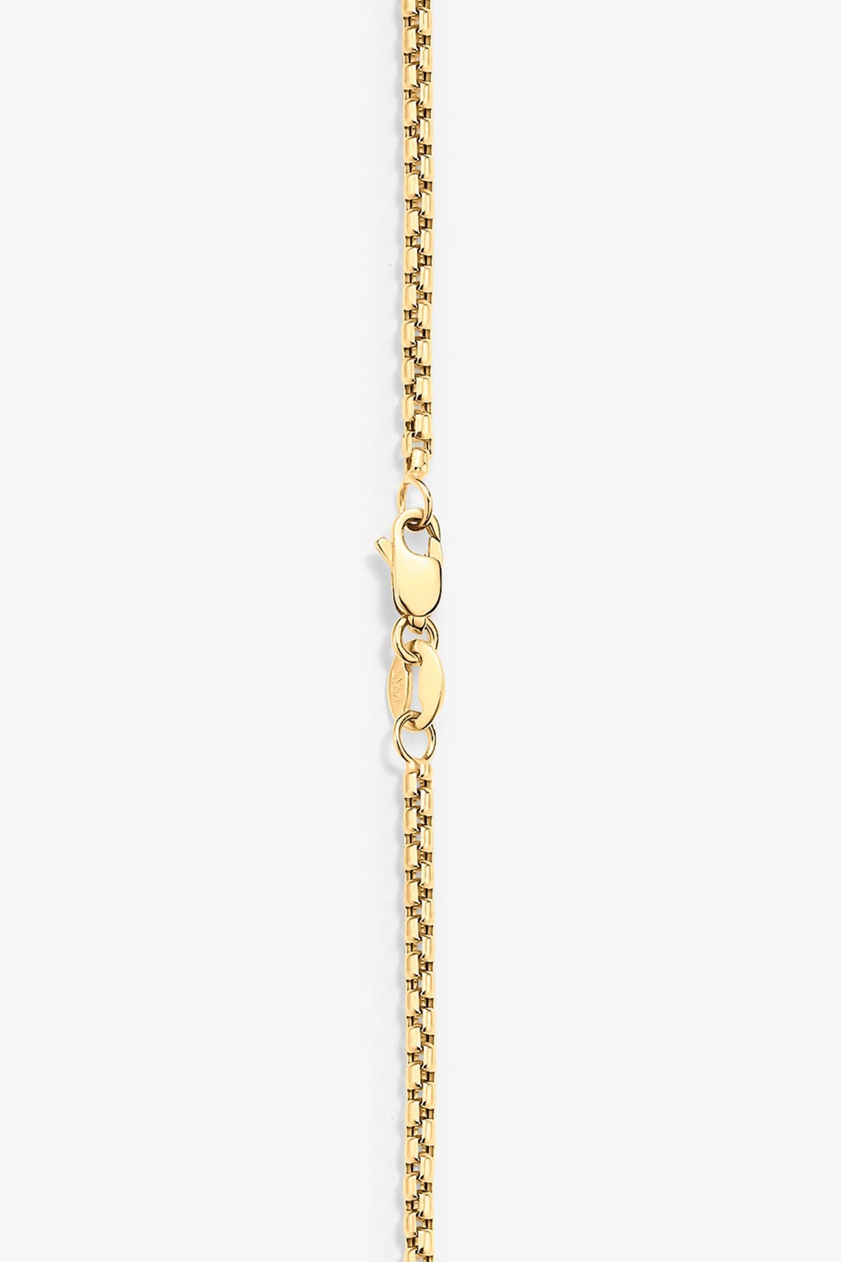 ALEX MOSS | YELLOW GOLD ROUND-BOX NECKLACE 18"