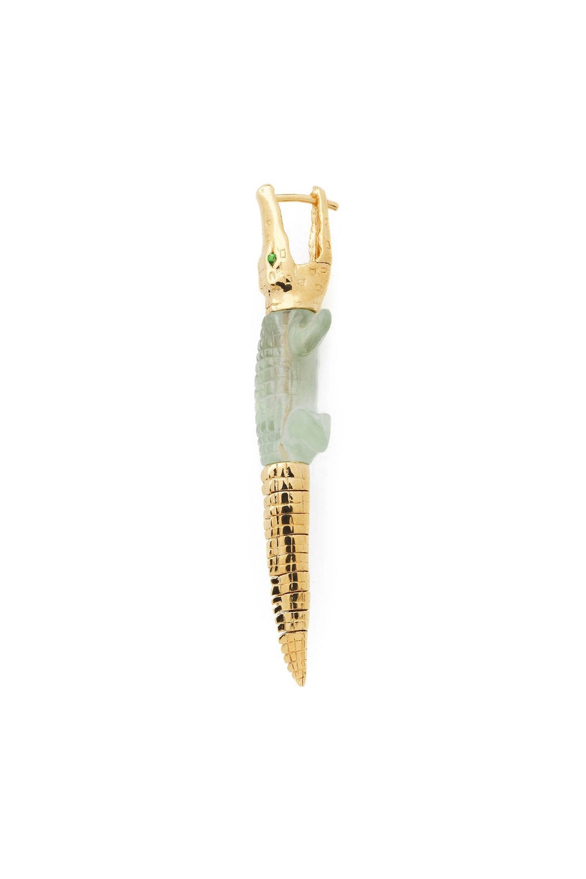 Bibi Van Der Velden | Alligator Green Amethyst Bite Earring