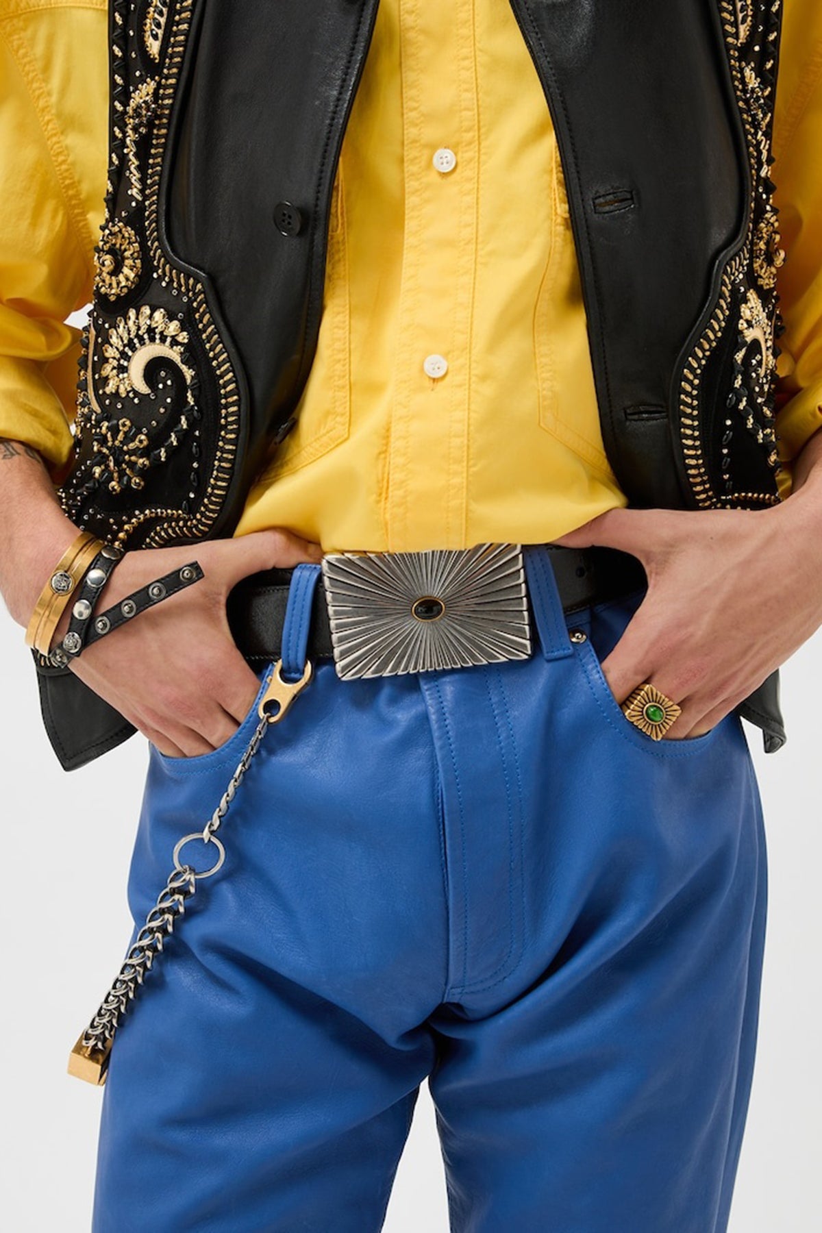 VERSACE | CALF LEATHER BELT