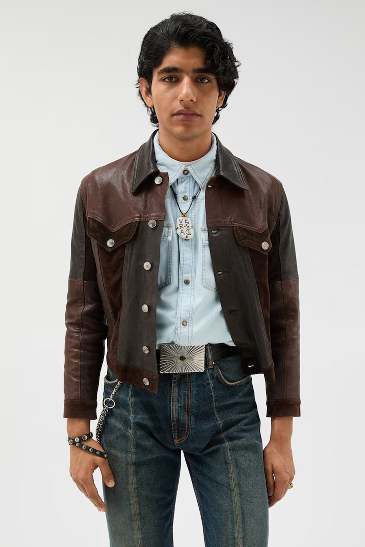 VERSACE | LEATHER BLOUSON