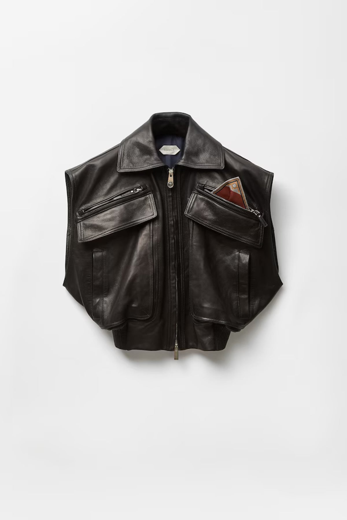 VERSACE | FLORIDIANA LEATHER VEST