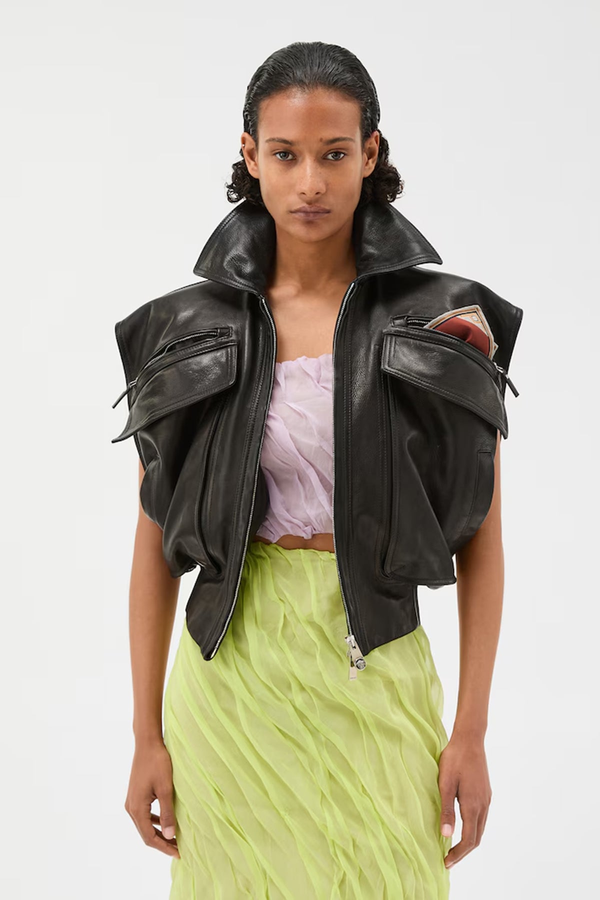 VERSACE | FLORIDIANA LEATHER VEST