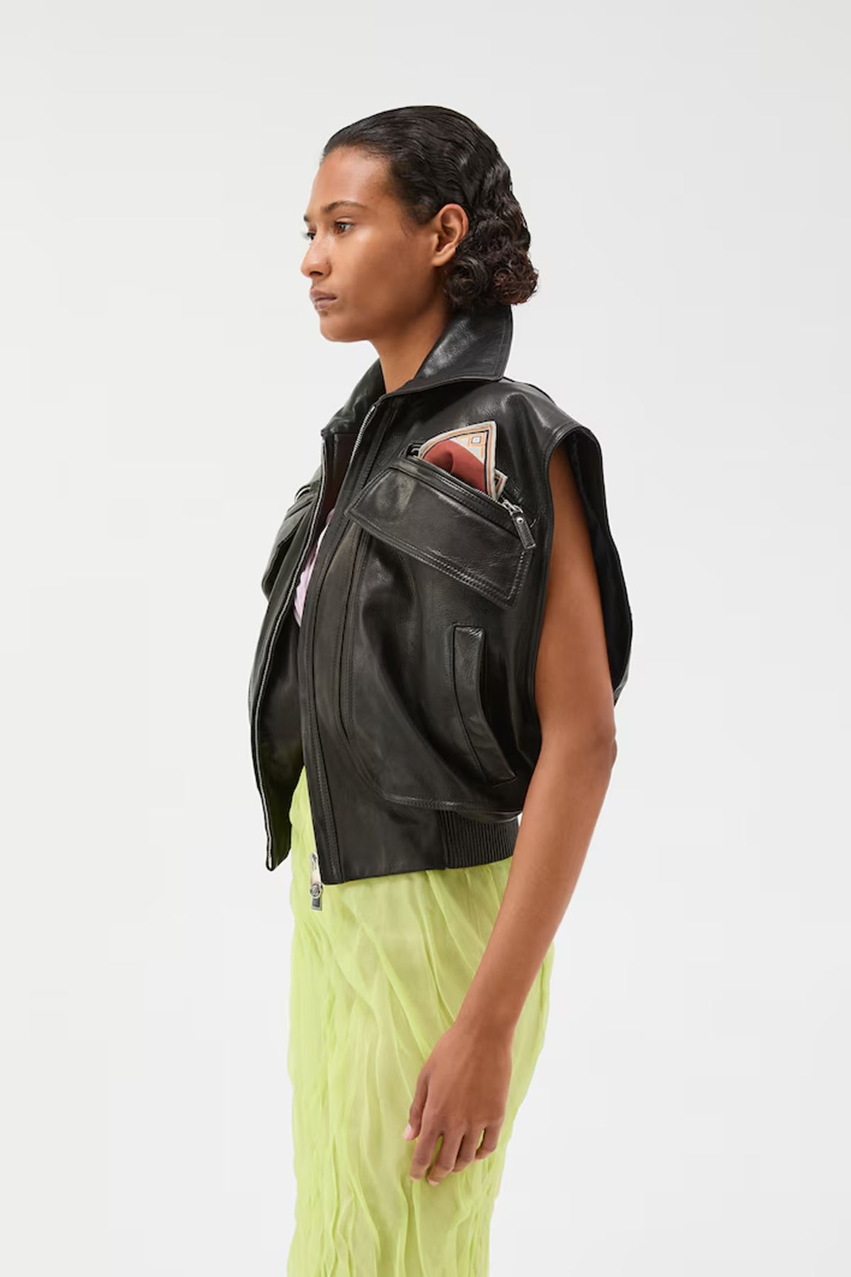 VERSACE | FLORIDIANA LEATHER VEST