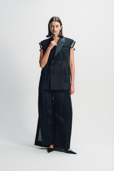 SACAI | WOOL ORGANZA VEST