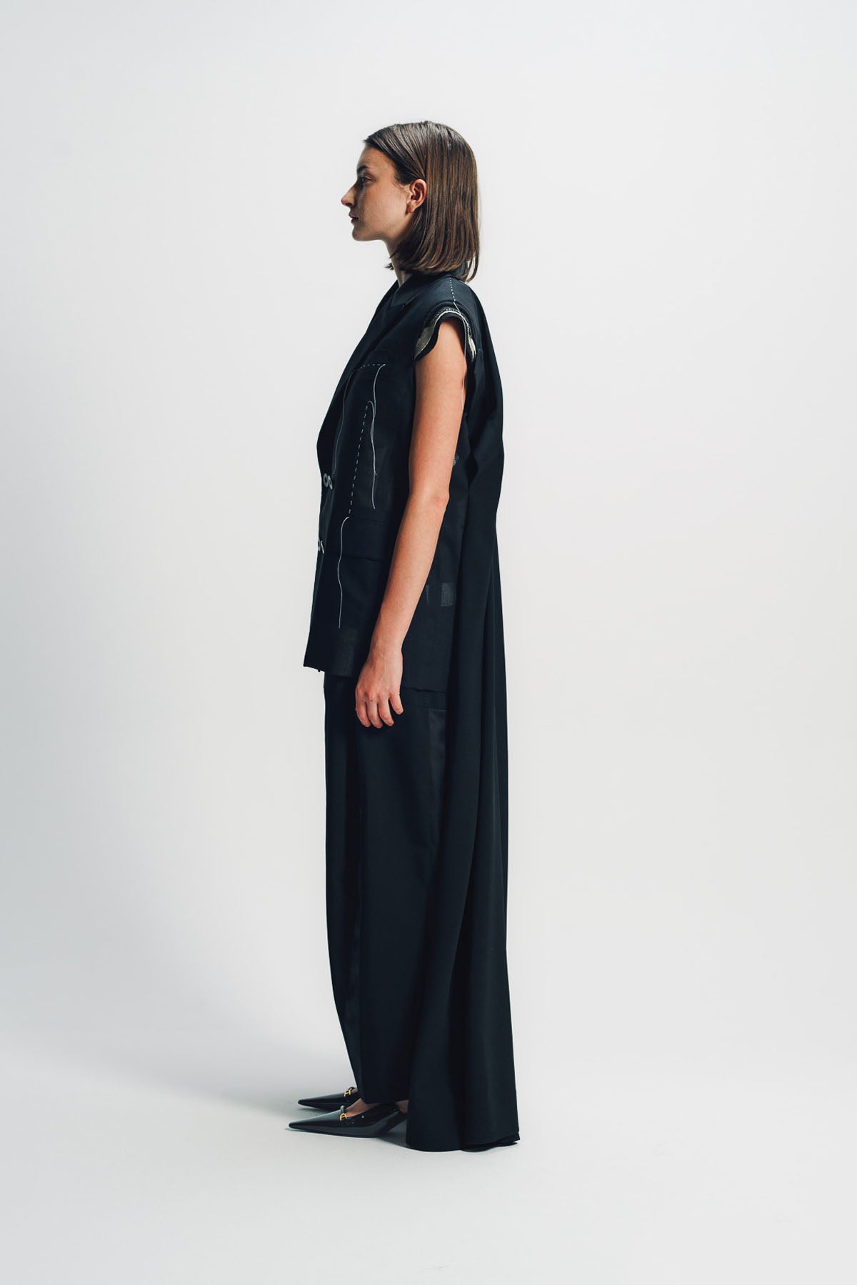 SACAI | WOOL ORGANZA VEST