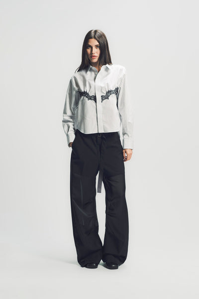 Sacai(サカイ) 22SS Long-sleeved shirt レディース SACAI | STRIPE POPLIN LONG SLEEVE SHIRT