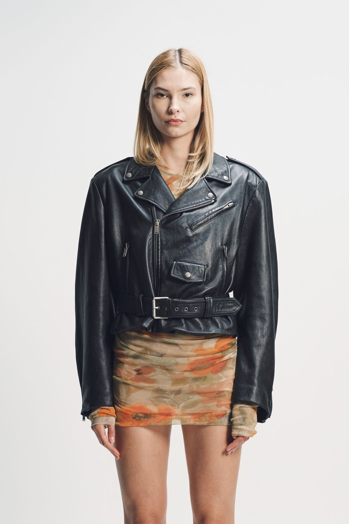 Saint Laurent | Zip Biker Jacket in Lambskin