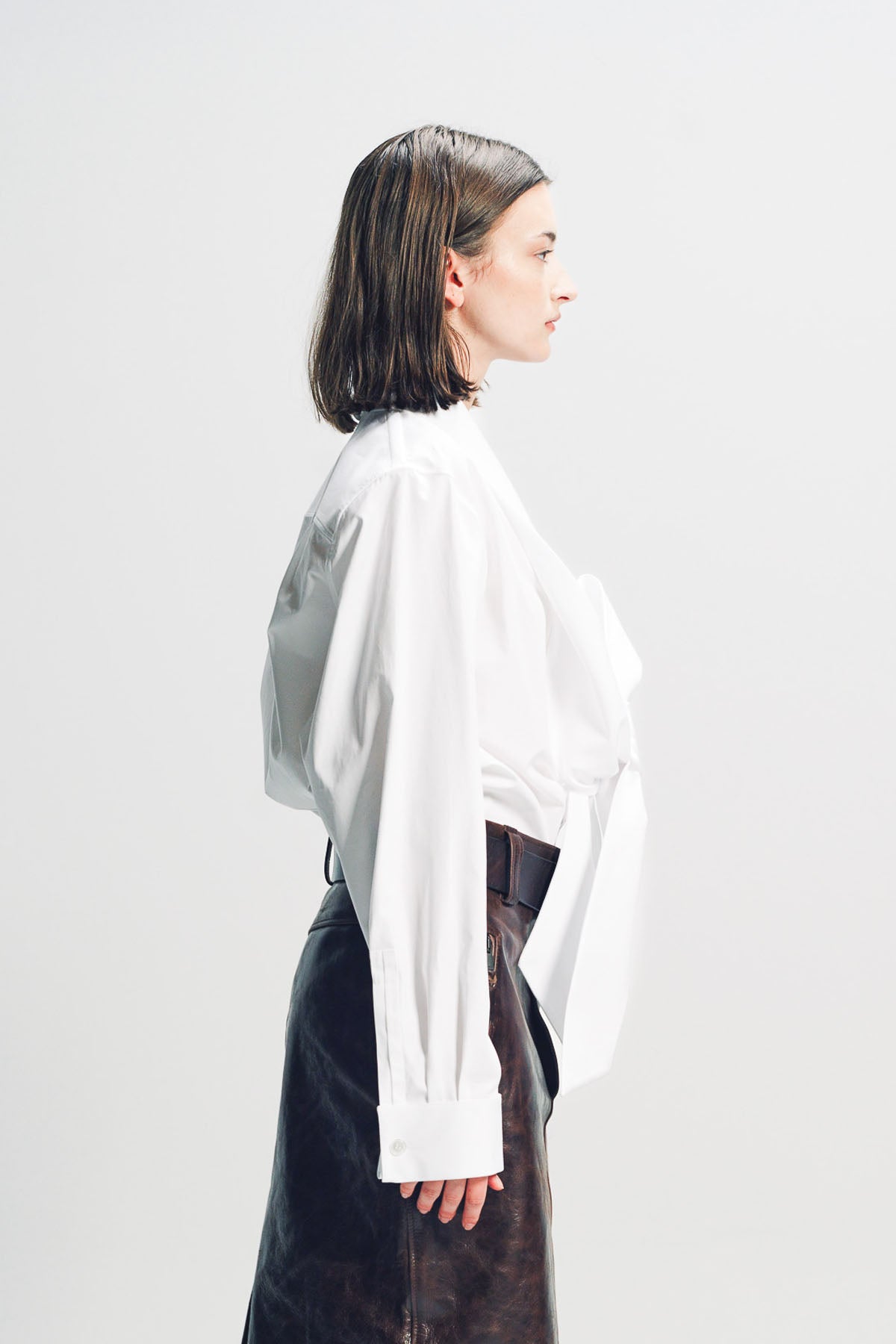 SAINT LAURENT | LAVALLIÈRE SHIRT IN COTTON POPLIN