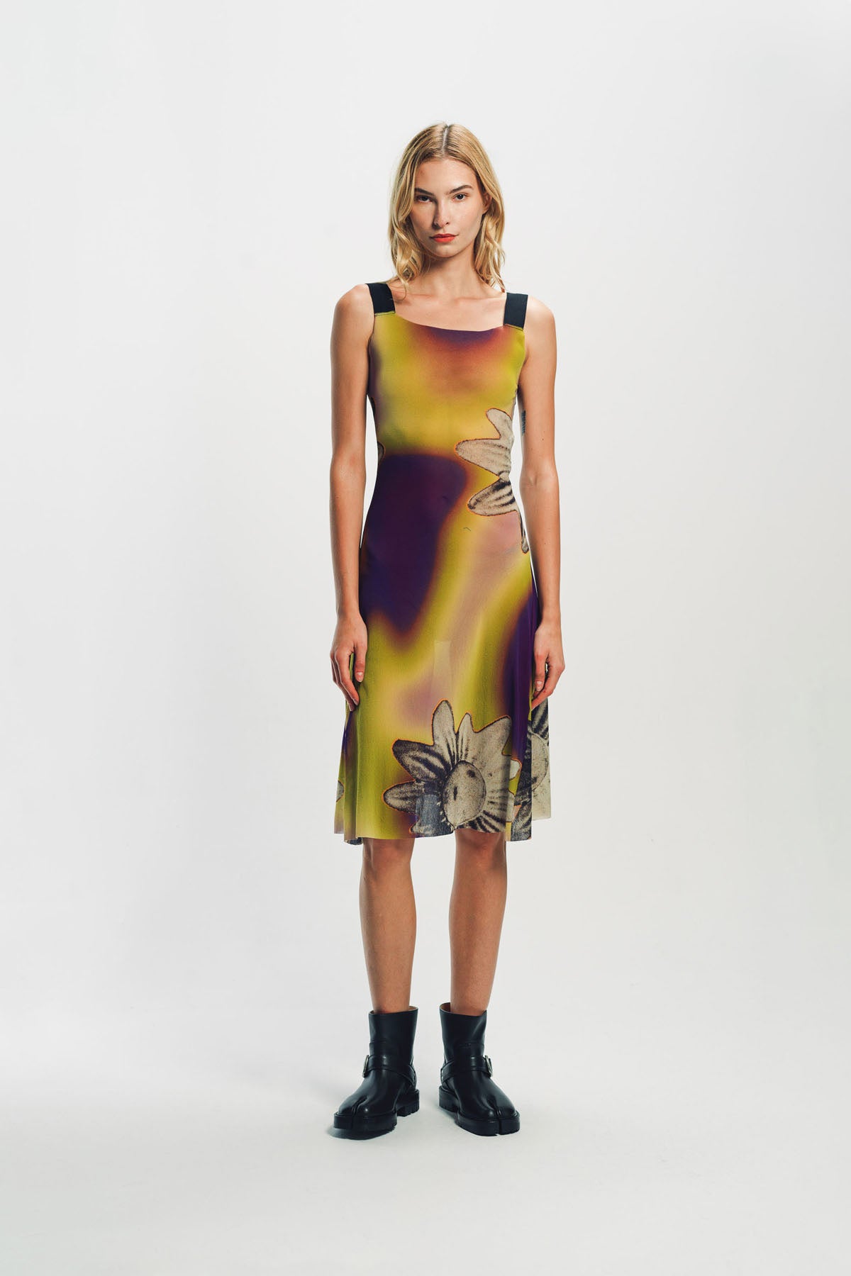 PAULA CANOVAS DEL VAS | ACID FLOWER MESH DRESS