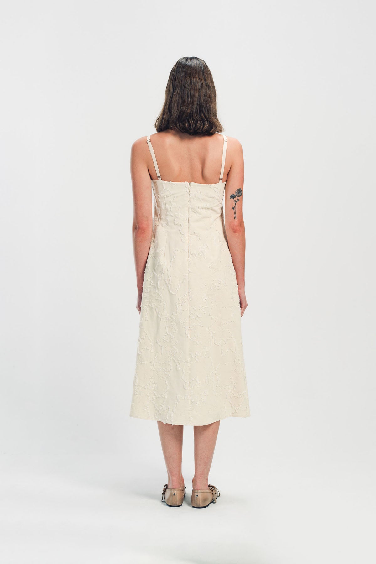 MERUERT TOLEGEN | DOUBLE CUP LIQUID JACQUARD DRESS