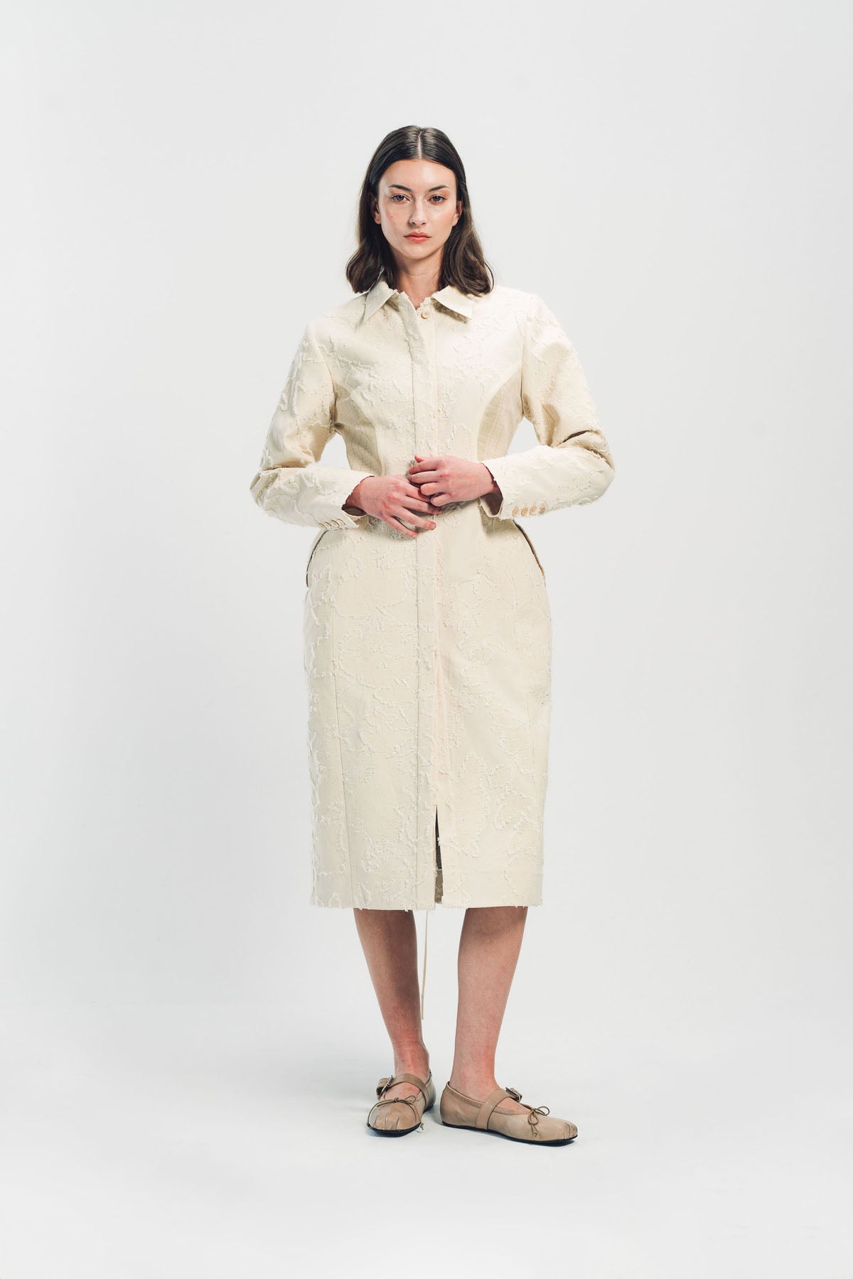 MERUERT TOLEGEN | JACQUARD COCOON COAT