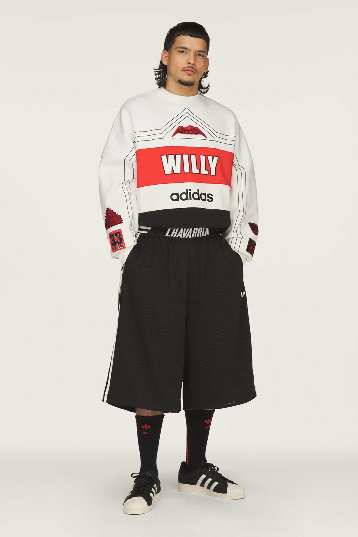 ADIDAS X WILLY CHAVARRIA | CHAVARRIA NY CREWNECK SWEATSHIRT